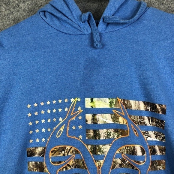 Realtree Outfitters Hoodie Men's Size XL Blue Long Sleeve Hooded Sweatshirt - Picture 7 of 9